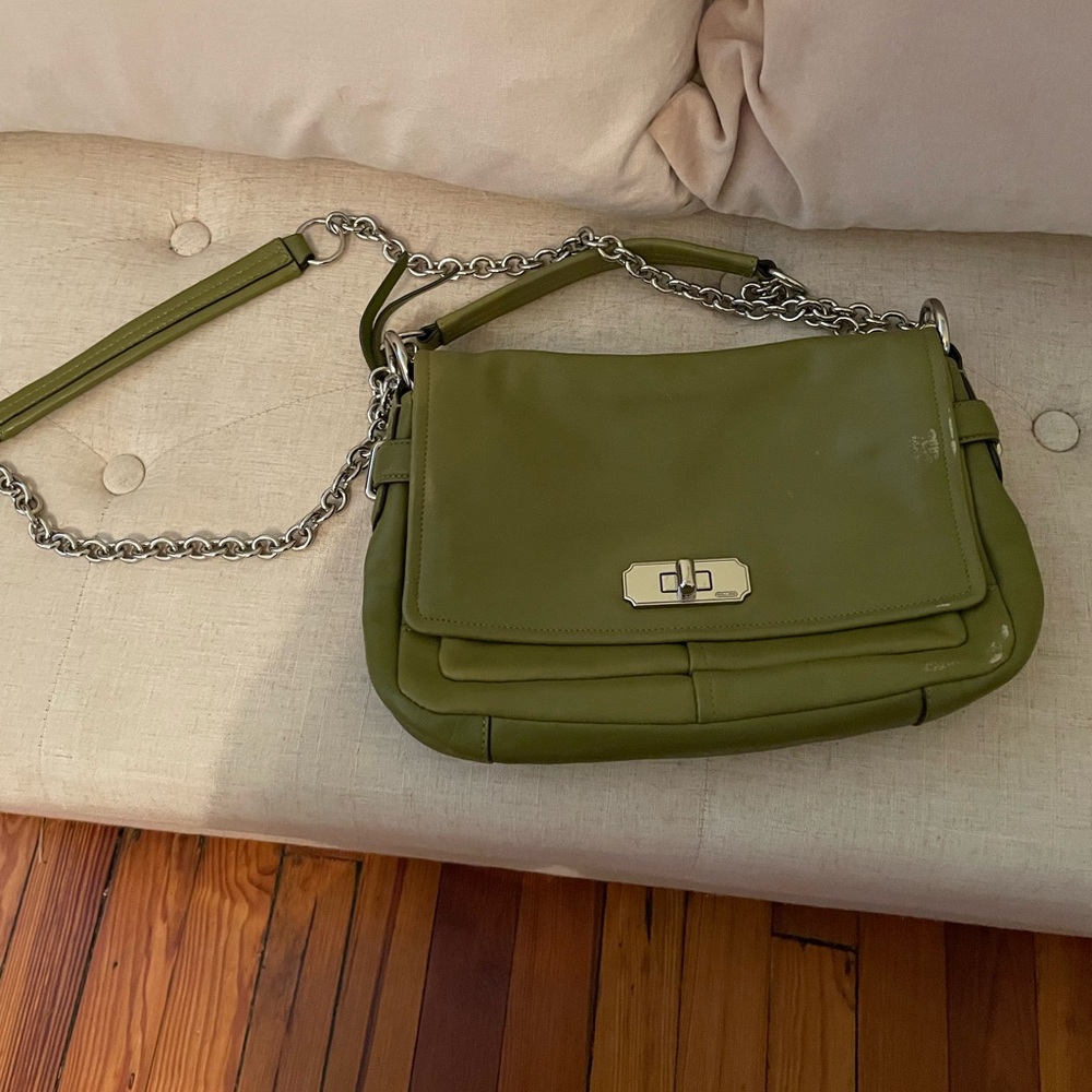 Coach Chelsea Leather Bag with Chain Strap